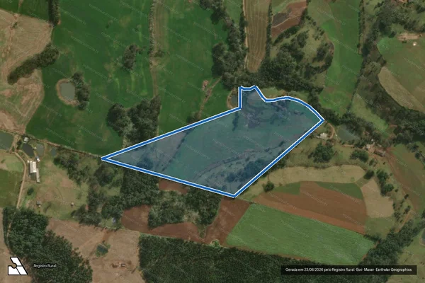 Imagem de satélite de Parte do Lote Rural n° 63 C - PARCELA 02 em São Miguel do Oeste - SC