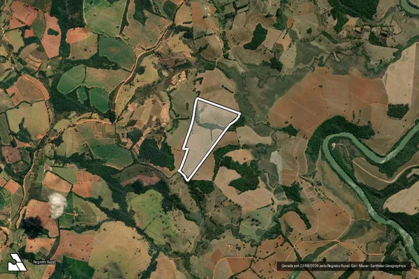 Imagem de satélite de SÍTIO PASTO PITANGUEIRAS  - Parte 1 em Turvolândia - MG