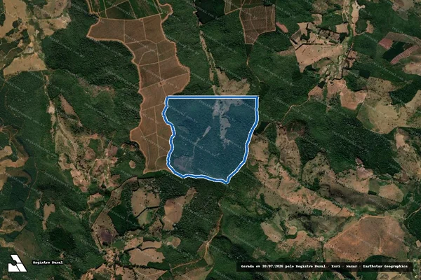 Imagem de satélite de CABECEIRA DO SANTO ANTÔNIO\FAZENDA RETIRO - Parcela 1 em Aricanduva - MG