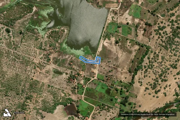 Imagem de satélite de SITIO CANAFISTULA ? LOTE 1110 - Parte 1 em Jaguaribe - CE