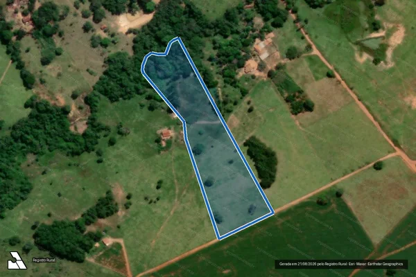 Imagem de satélite de Fazenda Campo Redondo, LD. Pontinha - QUINHÃO - 01 em Palmeiras de Goiás - GO