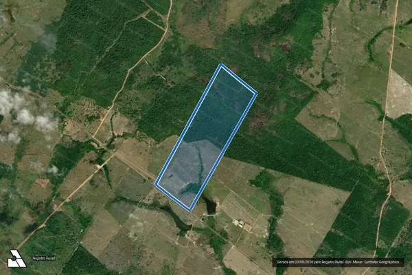 Imagem de satélite de Fazenda Cristalina - Parcela 1 em Mucajaí - RR