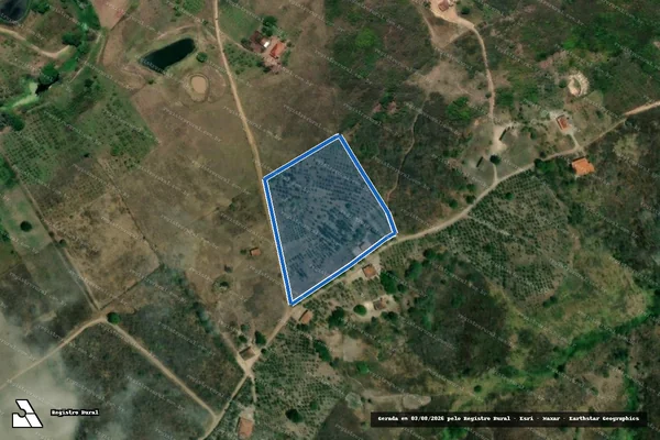 Imagem de satélite de SÍTIO CALDEIRÃO - Parte 1 em Alagoa Nova - PB