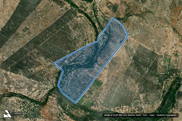Imagem de satélite de FAZENDA AREIA GROSSA E VARGINHA DO CANTO - Parte 1 em Itiúba - BA