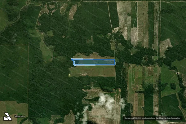 Imagem de satélite de Lote 17-B, Gleba Lote 53, Linha 135, Setor 12, Gleba Corumbiara / Única