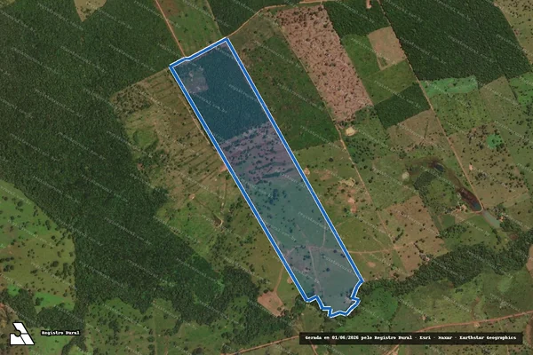 Imagem de satélite de Lote 65 - PA Barra Bonita - Lote 65 em Carmolândia - TO