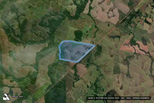 Imagem de satélite de Fazenda Santo Antônio - Parte 1 em São Jerônimo - RS