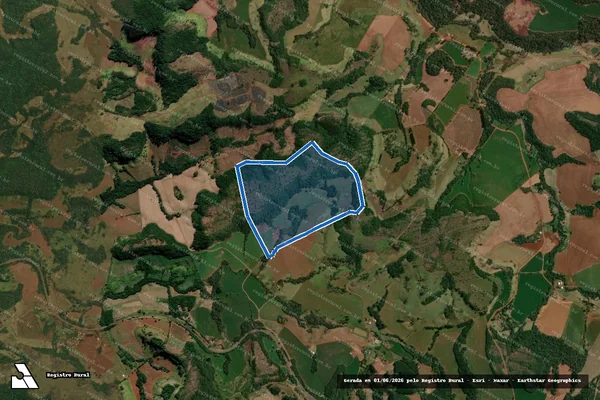 Imagem de satélite de Faxinal do Cavernoso ou Juca dos Santos - Matrícula 16.866 em Candói - PR