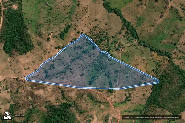 Imagem de satélite de Gleba Bem Estar/Lotº Bem Estar. Lote 07 (Parte) e (Rem.) - Chác. Feliz Morada - Parte 1 em Babaçulândia - TO