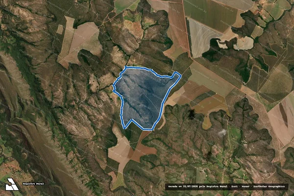 Imagem de satélite de FAZENDA PIRATINGA ou SÃO CRISTÓVÃO - Gleba 03 em Formoso - MG