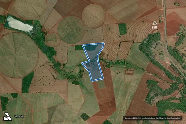 Imagem de satélite de FAZENDA DO CEDRO - Gleba 01 em Centralina - MG