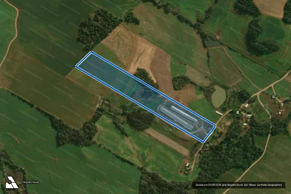 Imagem de satélite de PARTE DO LOTE RURAL Nº41 - 01 em Guaraciaba - SC