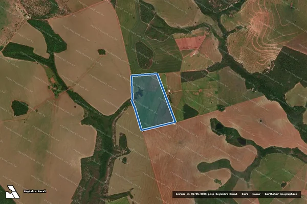 Imagem de satélite de Fazenda Sol Nascente Mundial - Fazenda Sol Nascente e Mundial-Parte-1 em Serranópolis - GO