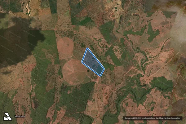 Imagem de satélite de Fazenda Rancharia - Gleba 02 em Brasília de Minas - MG
