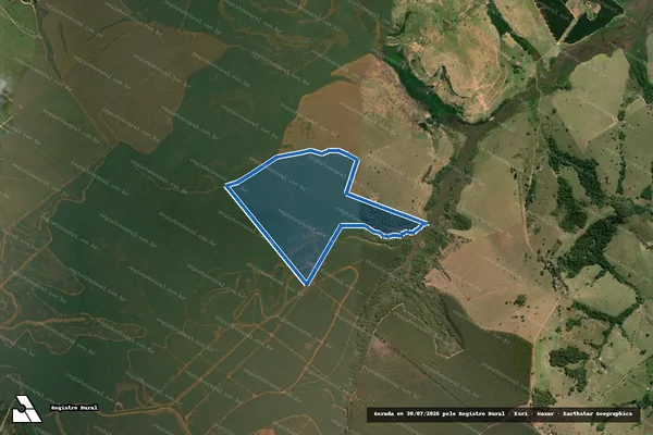 Imagem de satélite de Fazenda Piapara - Parte 1 em Botucatu - SP