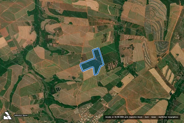 Imagem de satélite de SÍTIO SÃO PEDRO - Matricula 26.561 em Fernando Prestes - SP