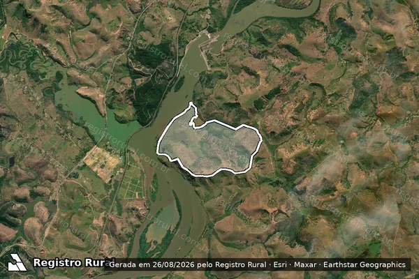 Imagem de satélite de FAZENDA CÓRREGO PRETO II - 001 em Fernandes Tourinho - MG