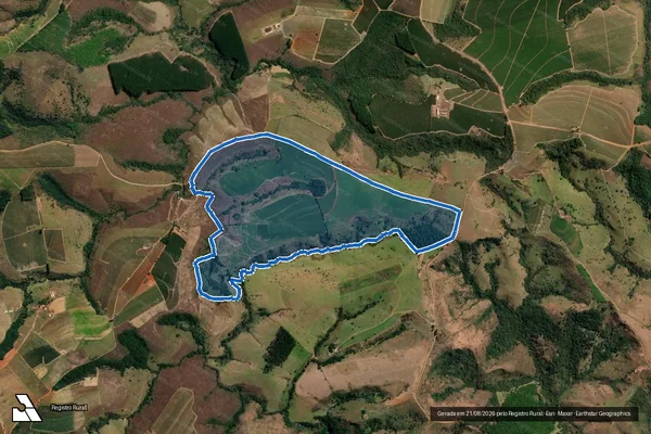 Imagem de satélite de Fazenda Campo Alegre, lugar denominado Paiol Queimado - Gleba ? B em São Roque de Minas - MG