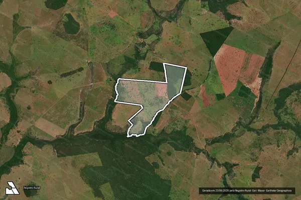 Imagem de satélite de Fazenda São Pedro - Parte 1 em Inocência - MS