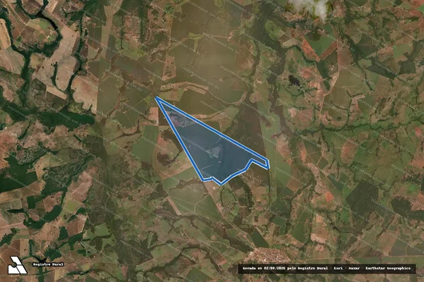 Imagem de satélite de FAZENDA BATALHA/LOT. JAVAÉS e POÇÕES - Parte 1 em Novo Planalto - GO