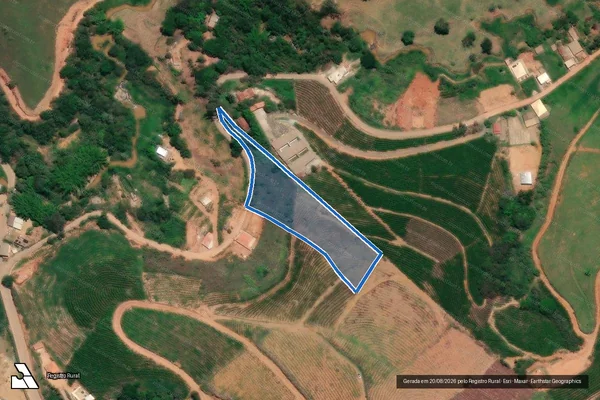 Imagem de satélite de FAZENDA ITÁ ou BARRA DO CARVALHO OU BARRA DO CAETÉ ou BARRA SÃO DOMINGOS - PARCELA 02 em Lajinha - MG