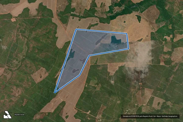 Imagem de satélite de Lote nº 02, do Imóvel Denominado de Fazenda Appaloosa - Lote 02 em Santa Rosa do Tocantins - TO