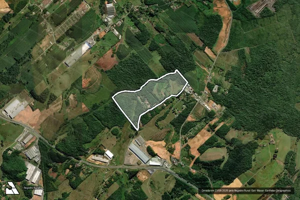 Imagem de satélite de Área Morro Grande 1 - Parte 1 em Araquari - SC