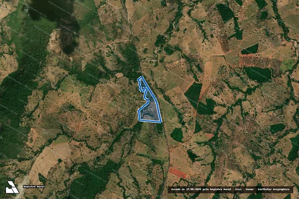 Imagem de satélite de FAZENDA PEDRO SANTOS CREOULAS OU FUNDÃO - 001 em Pilar de Goiás - GO