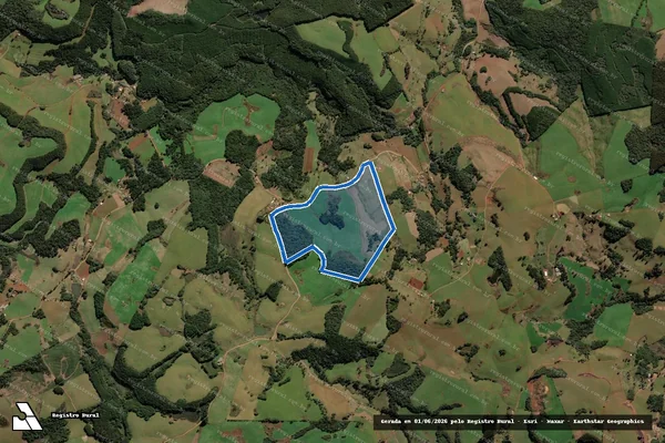 Imagem de satélite de GALEGOS - RIO DO TOURO - Gleba A-REMANESC em Brunópolis - SC