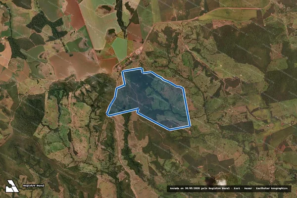 Imagem de satélite de FAZENDA COUTO MAGALHÃES - Parte 1 em Ribeirãozinho - MT