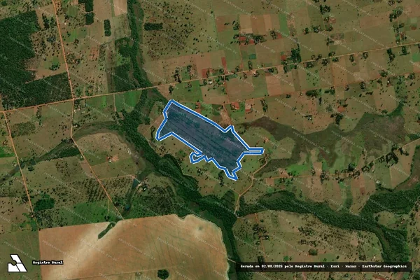 Imagem de satélite de Projeto de Assentamento Santa Mônica - Área de Interesse Ambiental 32 em Terenos - MS