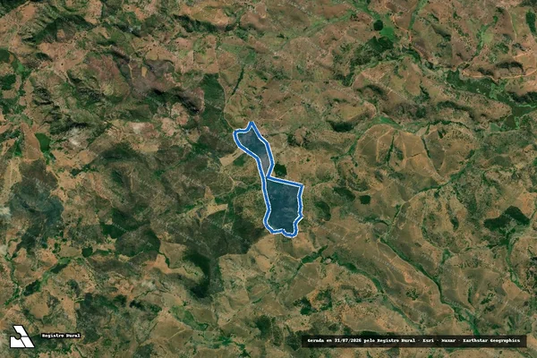 Imagem de satélite de Fazenda Corrego das Lavras  - Parte 3 em Jampruca - MG
