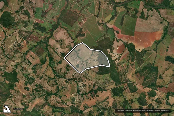 Imagem de satélite de FAZENDA BOA ESPERANÇA ? Gleba 01 - FAZENDA BOA ESPERANÇA ? REMANESCENTE em Jaupaci - GO