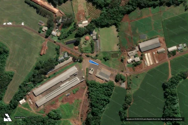 Imagem de satélite de PARTE DO LOTE RURAL Nº 249, DA SEGUNDA SEÇÃO ANTA GORDA - PARCELA 02 em Pinhalzinho - SC