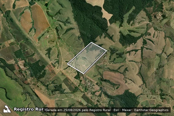 Imagem de satélite de FAZENDA RECREIO - SANDRO TEIXEIRA MENOSSI E OUTROS em Ibaiti - PR