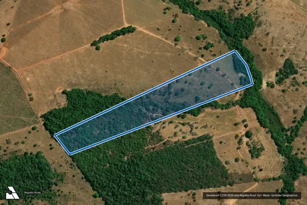 Imagem de satélite de PARTE DOS LOTES RURAIS N° 16-B E 17-B - Gleba 03 em Nova Glória - GO