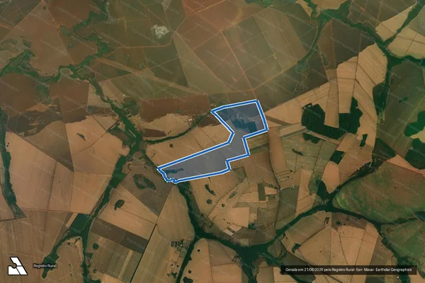 Imagem de satélite de Fazenda Cinco Estrelas - Parte 1 em Bom Jesus de Goiás - GO
