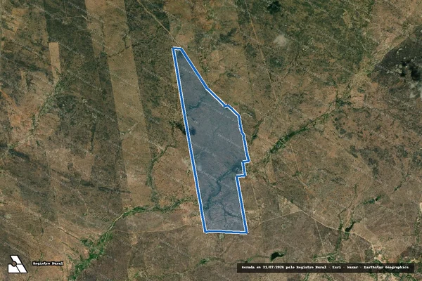 Imagem de satélite de Fazenda Pitombeira - GLEBA D em Sertânia - PE