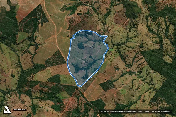 Imagem de satélite de Fazenda Córrego do Ouro - Parcela 1 em Moiporá - GO