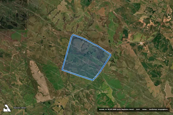 Imagem de satélite de FAZENDA COXILHA REDONDA / Única em São Gabriel - RS