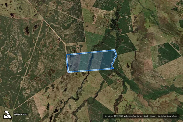 Imagem de satélite de Fazenda Baía Verde - Parcela 1 em Coxim - MS