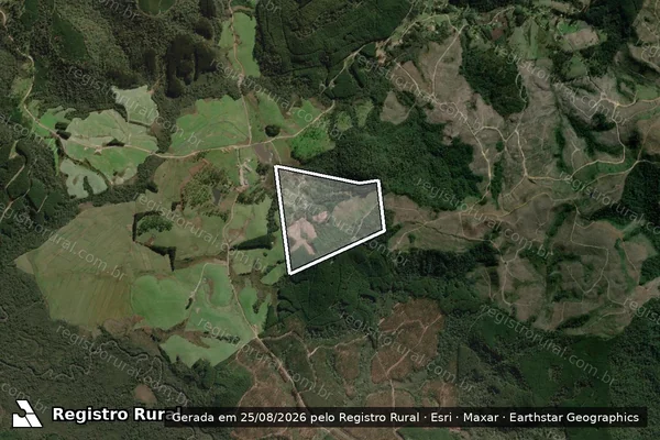Imagem de satélite de SITIO SÃO JOÃO - Parcela 1 em Canoinhas - SC