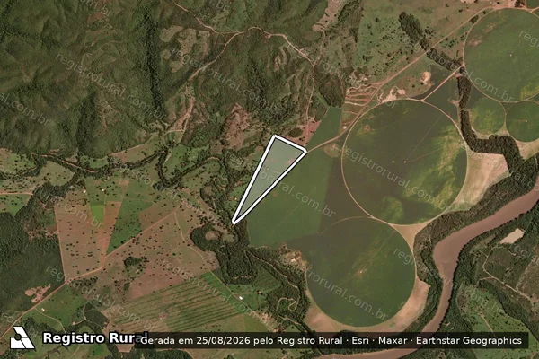 Imagem de satélite de LOTE 59, P.A. PIAU - GLEBA B em Nova Xavantina - MT