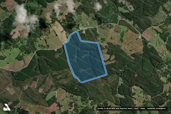 Imagem de satélite de Fazenda Poço Grande - Parte 1 em Otacílio Costa - SC