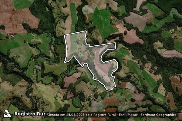 Imagem de satélite de Imóvel denominado Fazenda Nova ou Tapera - Parcela 1 em Laranjeiras do Sul - PR