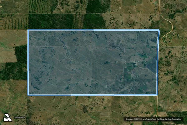 Imagem de satélite de Faz. CHARLI TULIO GOMES DOS SANTOS - Parte 1 em Ourilândia do Norte - PA