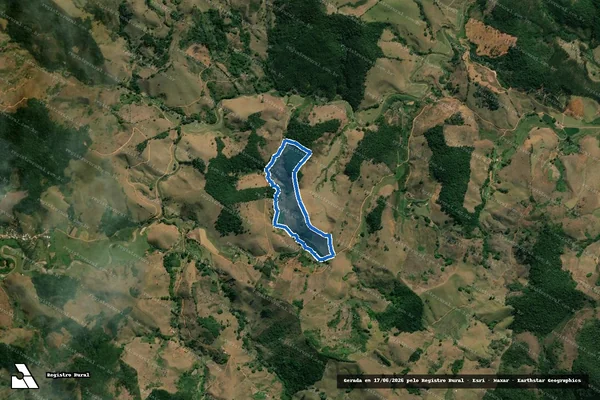 Imagem de satélite de Fazenda Antunes - Parcela 1 em Santos Dumont - MG
