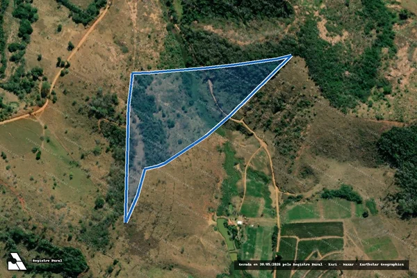 Imagem de satélite de Córrego Ariranha - Parcela 1 em Pocrane - MG