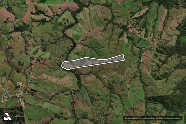 Imagem de satélite de Horto Florestal Passo da Laranjeira - Parcela Única em Santa Margarida do Sul - RS