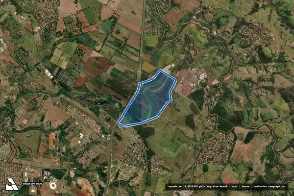 Imagem de satélite de Área de Terras designada como Gleba C em Campinas - SP